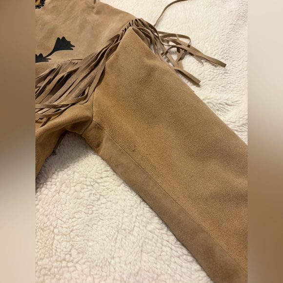T4 West Tan and Black Fringed Women's Jacket - Picture 14 of 16